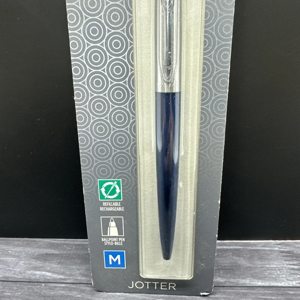 Parker‎ Jotter Medium Point Blue Ink Ballpoint Pen Blue/Silver
